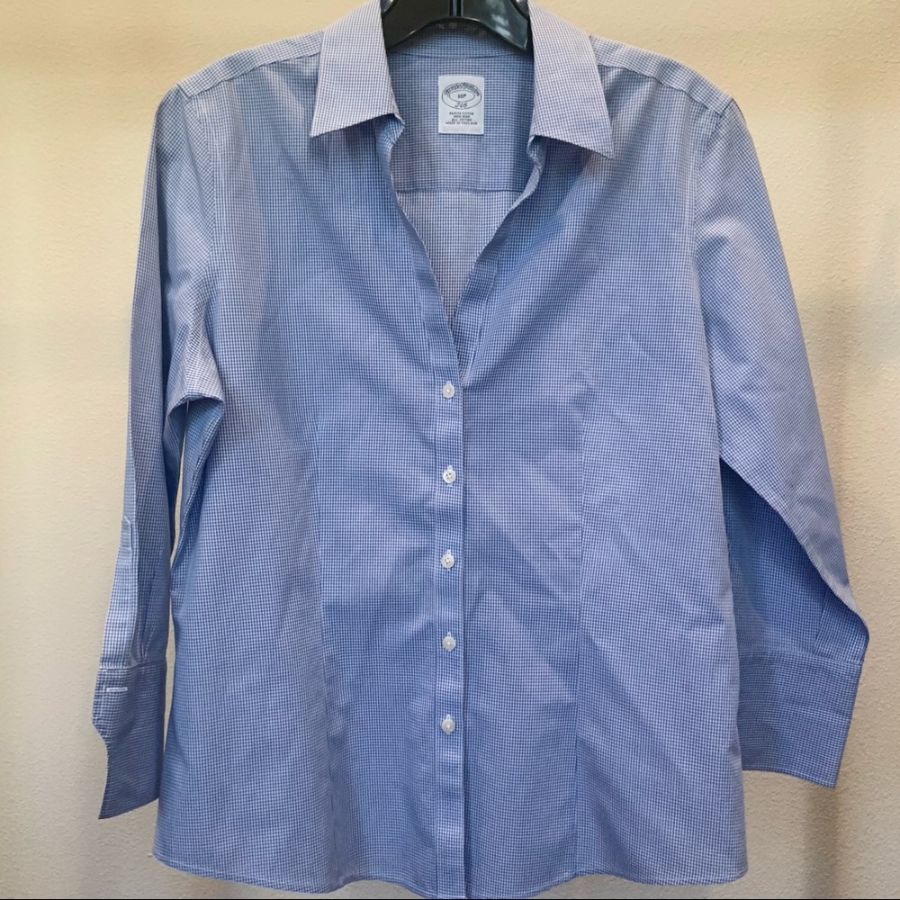 Brooks Brothers 346 Women’s Blue Gingham Blouse